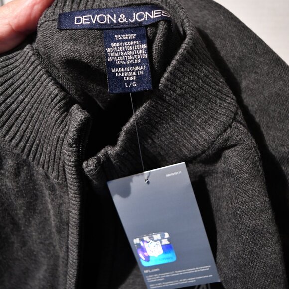 Dallas Cowboys Devon & Jones Men's Pullover Sweater 1/3 zip S-3XL New with Tag - Picture 6 of 9